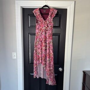 Steve Madden Pink Floral High Low Dress